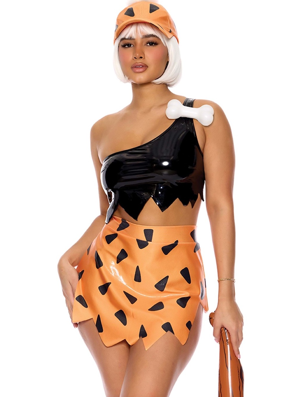 4-Piece Patent Bedrock Baddie Costume – Women’s Medium – Flintstones Inspired - Picture 2 of 4